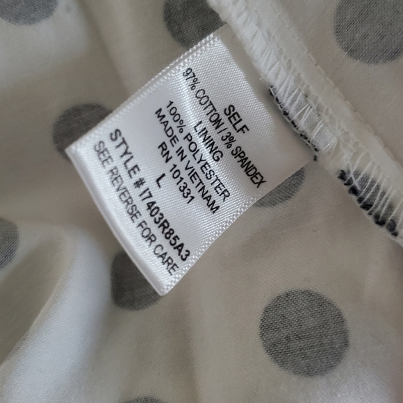 Charlotte Russe White with Black Polka Dots Sleeveless Dress Size Large - Picture 5 of 6